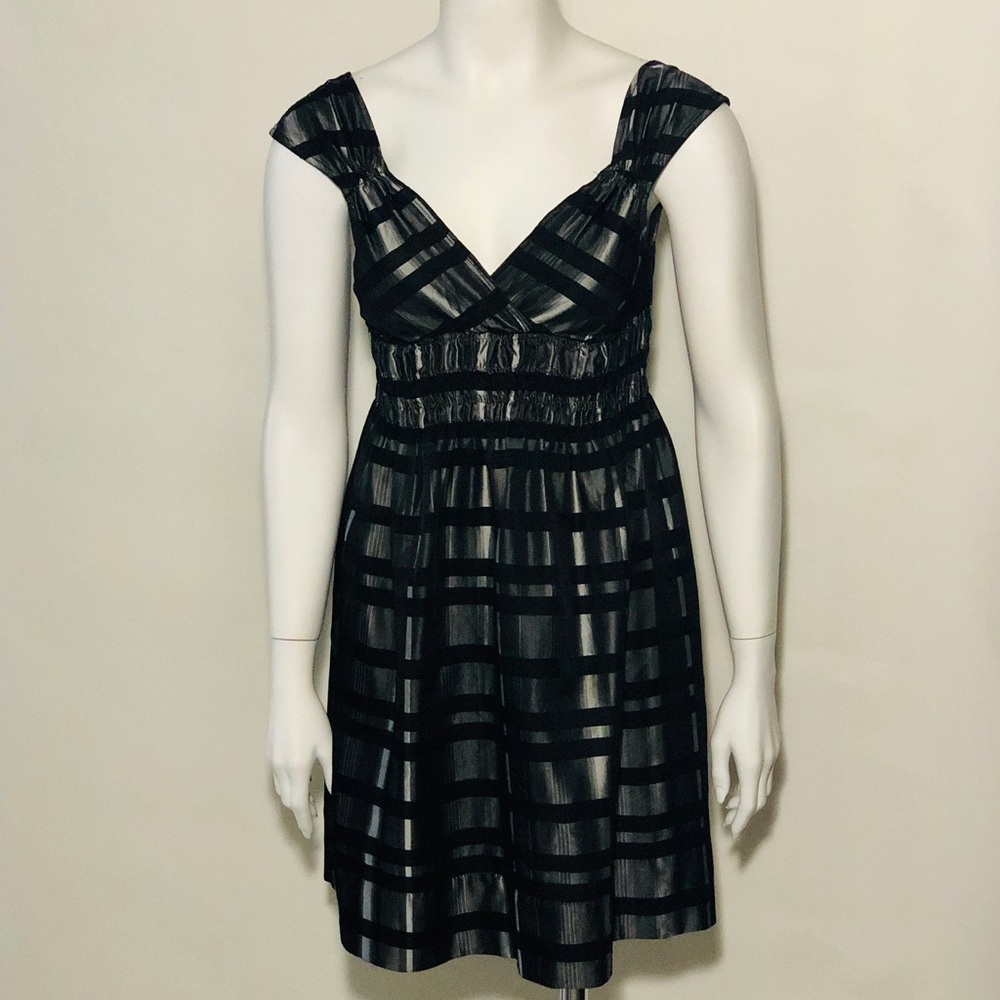 Shiny Metallic Plaid Holiday Dress